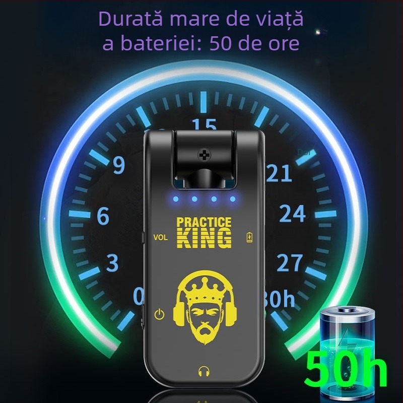 Amplificator de chitară cu procesor de efecte, căști cu anulare a zgomotului pentru antrenament silențios, funcție de înregistrare — Model WS-6