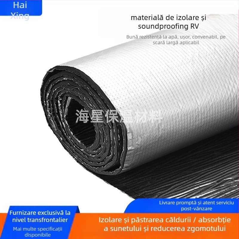 Placă izolatoare și fonică autoadezivă din fibră de poliester; formă: fibros; textură: fulgi; conductivitate termică: 0,056 W/mK; temperatură de lucru: 200°C