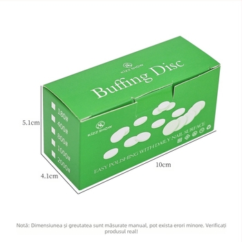 Bureți de polizare pentru unghii din burete – burete elastic, stil mini, 50 buc, cu bandă abrazivă