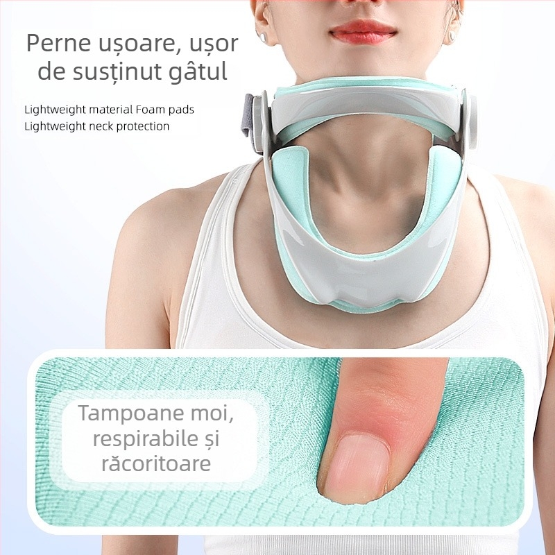Dispozitiv de tracțiune pentru gât - reglabil, materiale: PC și burete, zonă de aplicare: gât, origine: Dongguan, marcă: Foot products collection