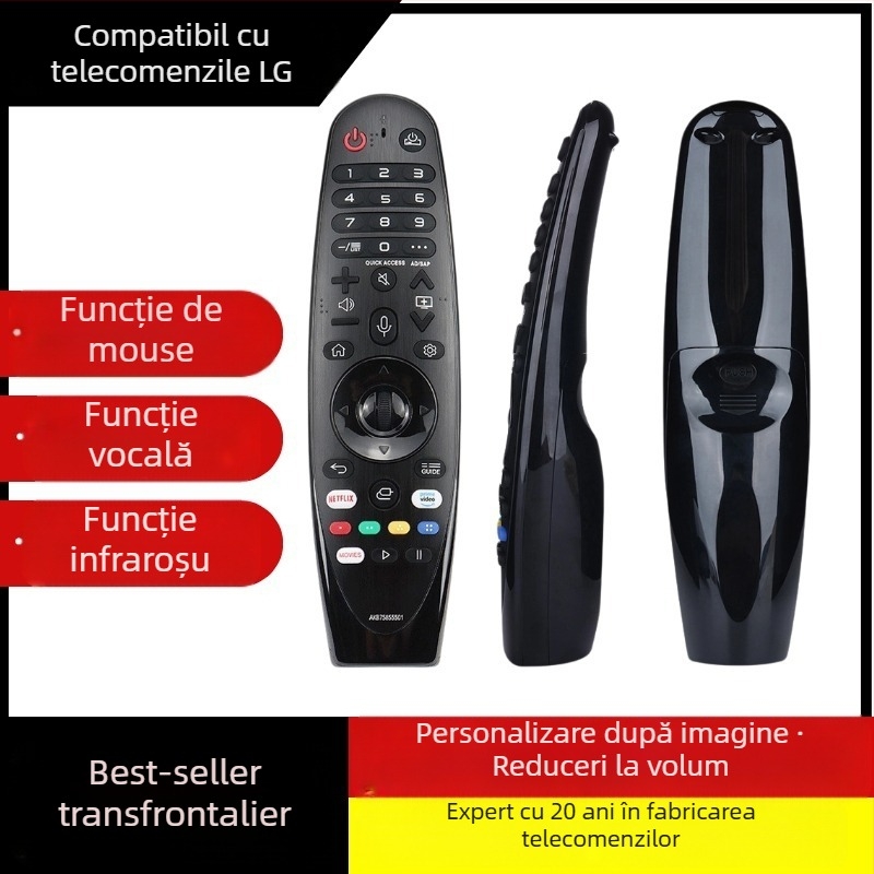 Telecomandă pentru LG Smart TV – corp ABS, 100 g, model AKB75855501 (KFD)