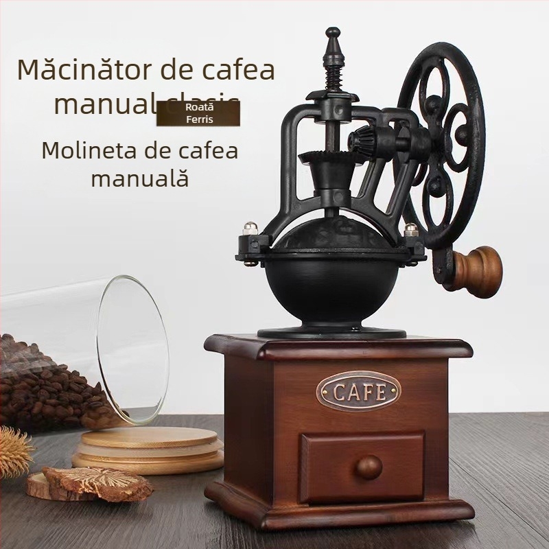 Măcinător manual pentru cafea și piper, design retro Ferris Wheel — Huiqian