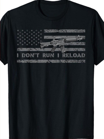 Tricou unisex din bumbac, imprimeu geometric patriot, guler rotund, mâneci scurte, croială regulară