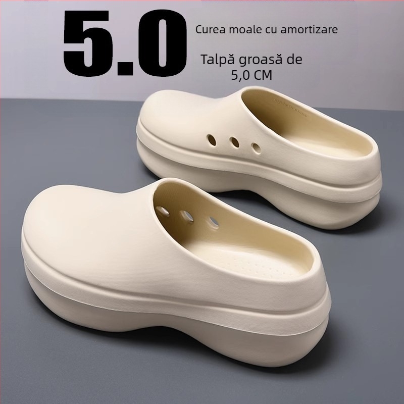 Pantofi de bucătărie bărbați din EVA — talpă groasă, antiderapantă, impermeabilă și rezistentă la ulei, construcție prin injecție, vara 2025