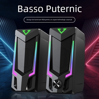 SADA V-150 boxe PC, cu două difuzoare, intrare 3,5 mm, Bluetooth 5.0, 30 Hz–15 kHz, SNR ≥ 60 dB