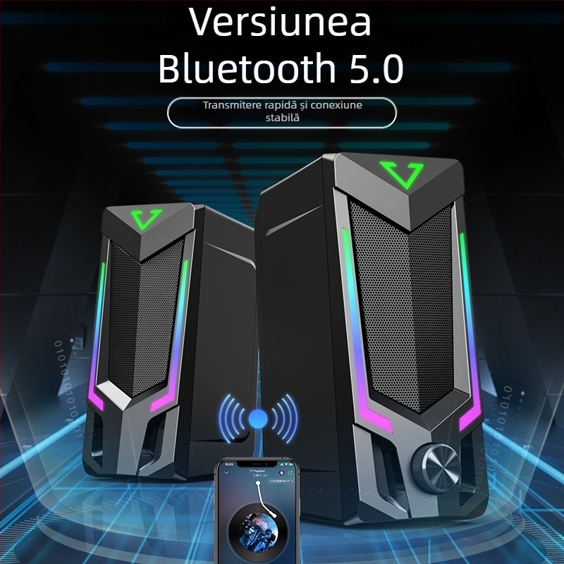 SADA V-150 boxe PC, cu două difuzoare, intrare 3,5 mm, Bluetooth 5.0, 30 Hz–15 kHz, SNR ≥ 60 dB