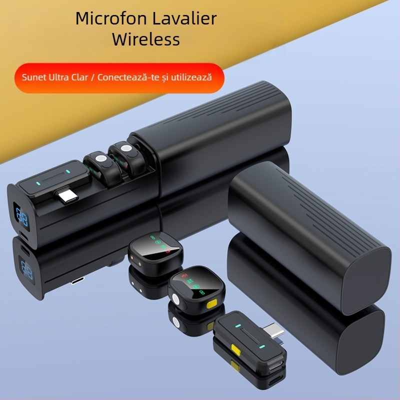 H26 Microfon lavalier pentru live streaming, Omnidirecțional, 20Hz-20kHz, SNR ≥60dB, baterie încorporată, Bluetooth 5.3, autonomie 3–6 ore