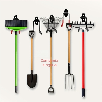 Cuier metalic de perete pentru depozitare țevi de apă și unelte, cârlig dublu, stil minimalist modern, capacitate peste 30 kg