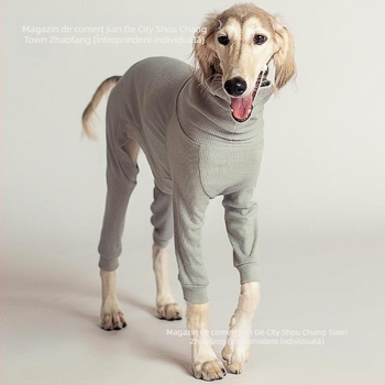 Îmbrăcăminte pentru câini, toamnă-iarna, caldă, guler înalt, bază pentru patru labe, căptușeală din bumbac