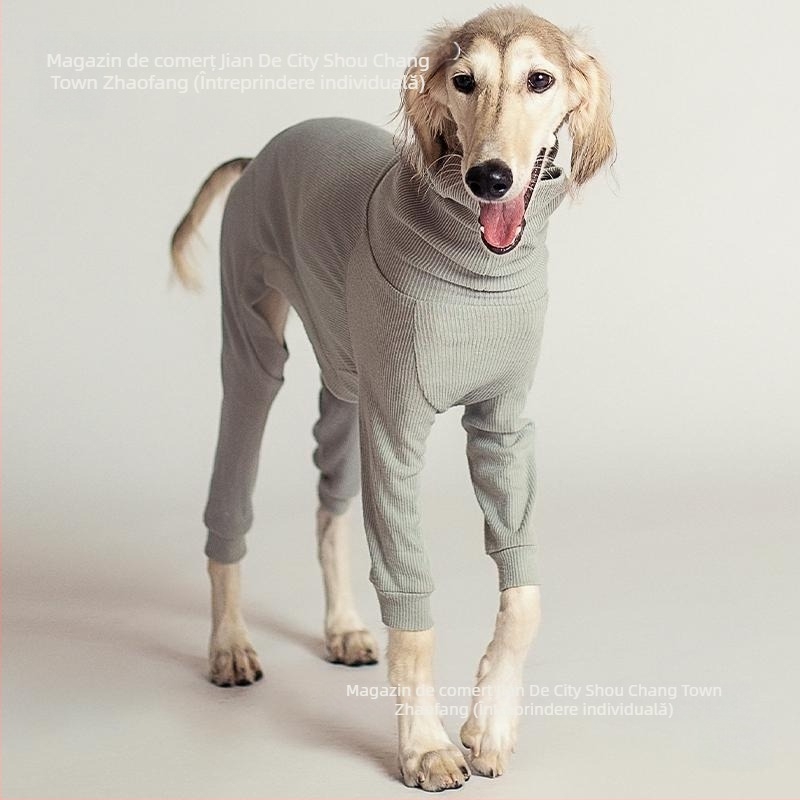 Îmbrăcăminte pentru câini, toamnă-iarna, caldă, guler înalt, bază pentru patru labe, căptușeală din bumbac