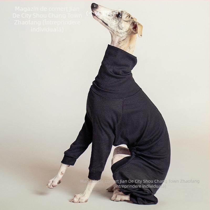 Îmbrăcăminte pentru câini, toamnă-iarna, caldă, guler înalt, bază pentru patru labe, căptușeală din bumbac