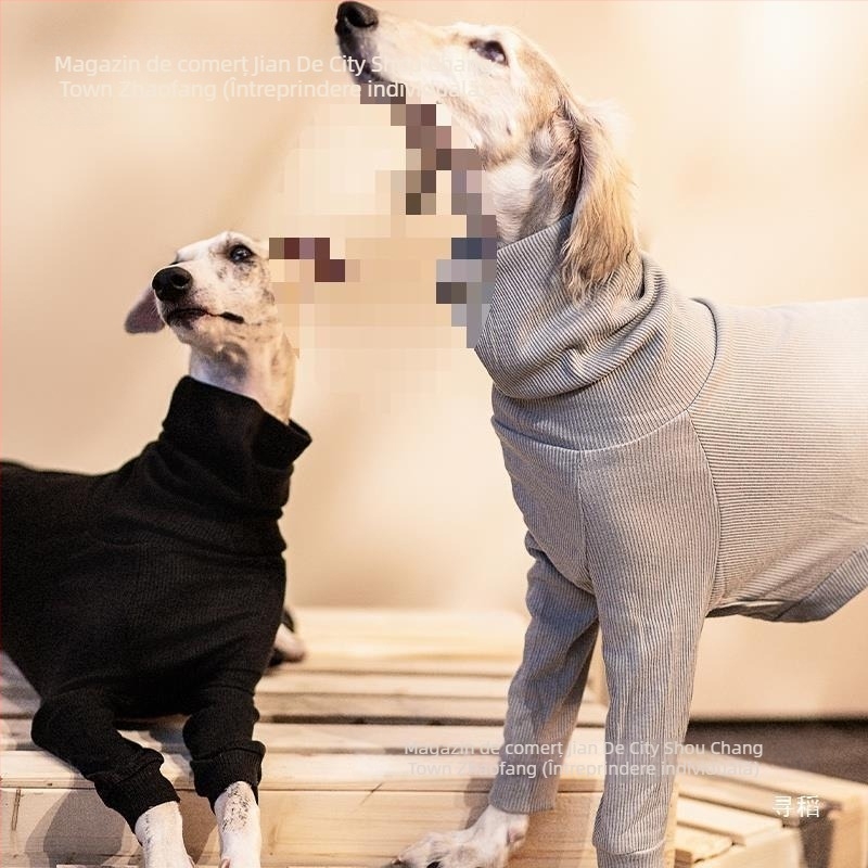 Îmbrăcăminte pentru câini, toamnă-iarna, caldă, guler înalt, bază pentru patru labe, căptușeală din bumbac