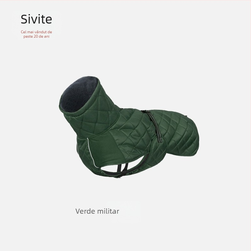 ASMPET Palton pentru câine din bumbac Peach Skin – cu căptușire, pentru toamnă/iarnă, îmbrăcăminte pentru animale de companie