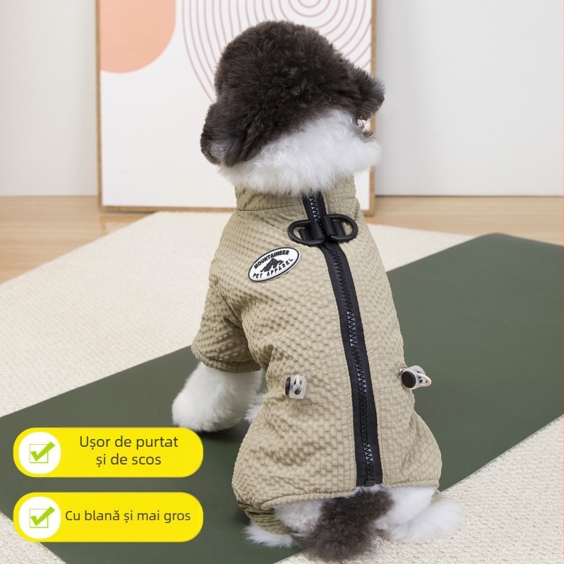 Haină pentru câini de talie mică — jachetă căptușită din poliester pentru patru labe, unisex, M102601