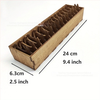 Set de bobine din lemn cu animale - Basswood, SZ000452, Yizidao, ornament în stil american