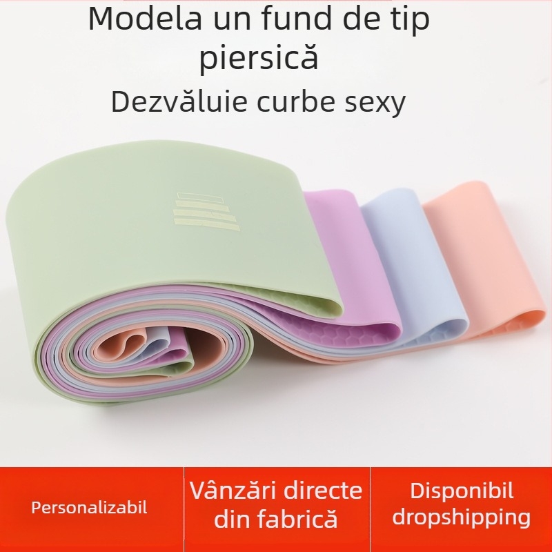 Tengmei inel de yoga cu bandă de rezistență, silicon pentru antrenament acasă, genuflexiuni și modelare șolduri (Material: Silicon; Categorie: ajutor yoga; Brand: Tengmei)