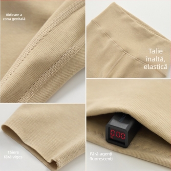 Pantaloni termici din lână pentru femei, talie înaltă, antibacterieni, ridicare a feselor, încălzire și susținere a abdomenului