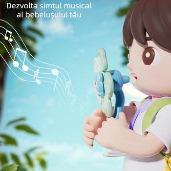 Jucărie pentru bebeluși cu ventuză – floare rotativă, din plastic, pentru 0–3 ani, ajută la forța mâinilor prin exerciții de prindere și dezvoltă coordonarea mână-ochi, simțurile și abilitățile motorii fine