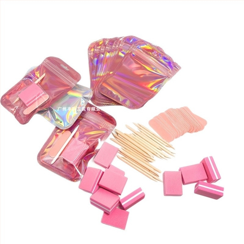 Set de instrumente pentru manichiură cu pila detașabilă pentru unghii și baston de lemn – Model 614890737657