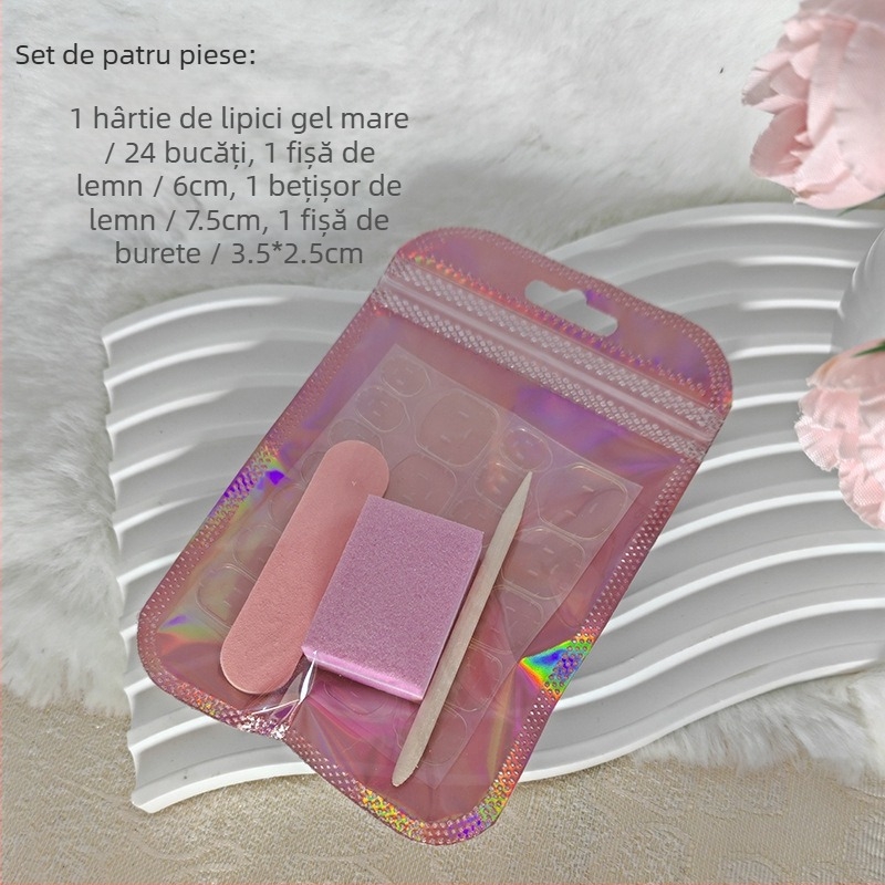 Set de instrumente pentru manichiură cu pila detașabilă pentru unghii și baston de lemn – Model 614890737657