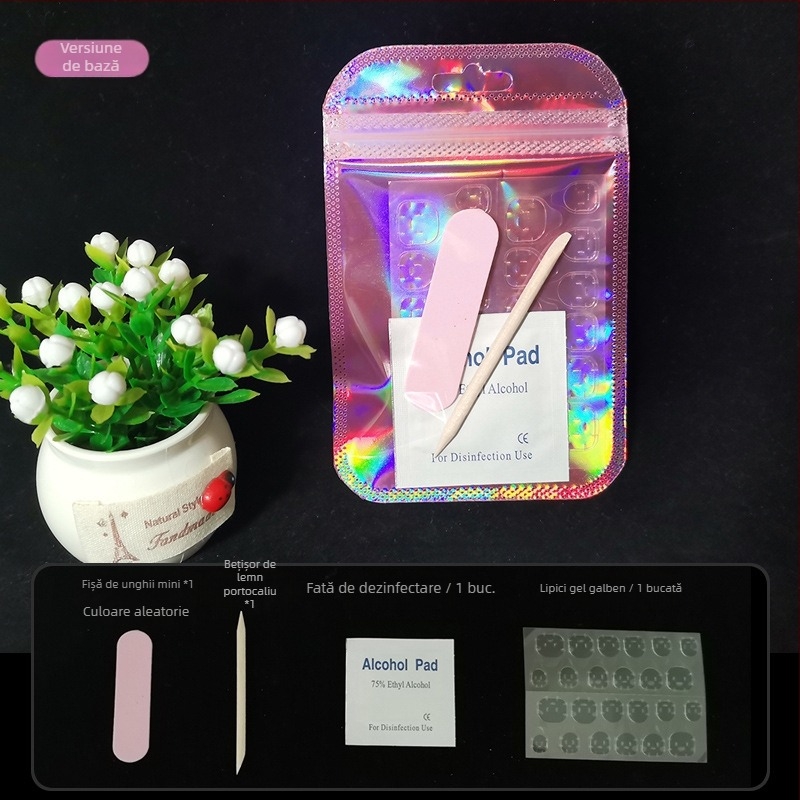 Set de instrumente pentru manichiură cu pila detașabilă pentru unghii și baston de lemn – Model 614890737657