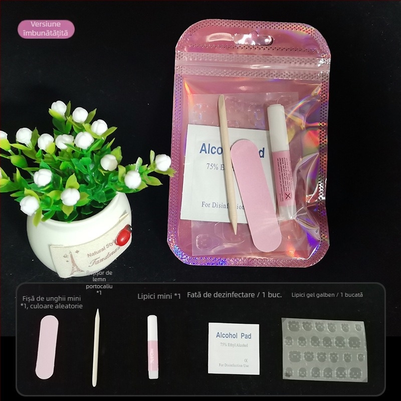 Set de instrumente pentru manichiură cu pila detașabilă pentru unghii și baston de lemn – Model 614890737657