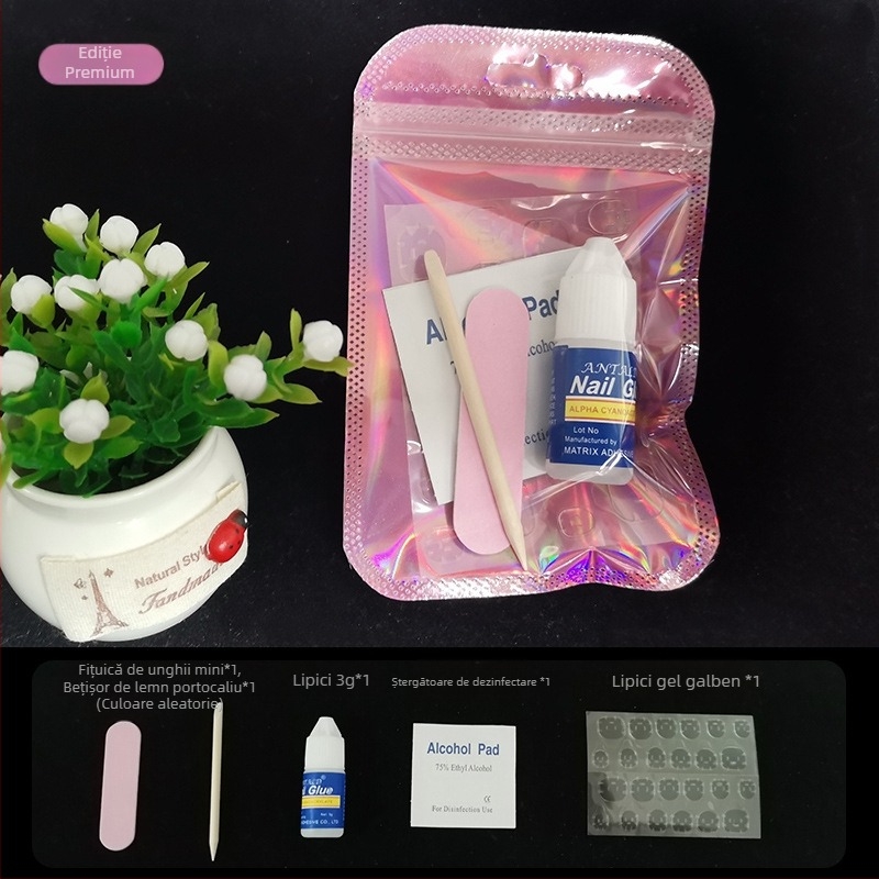 Set de instrumente pentru manichiură cu pila detașabilă pentru unghii și baston de lemn – Model 614890737657