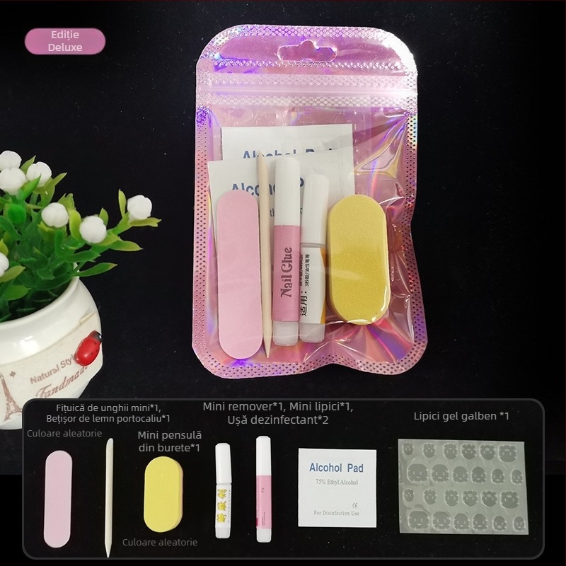 Set de instrumente pentru manichiură cu pila detașabilă pentru unghii și baston de lemn – Model 614890737657