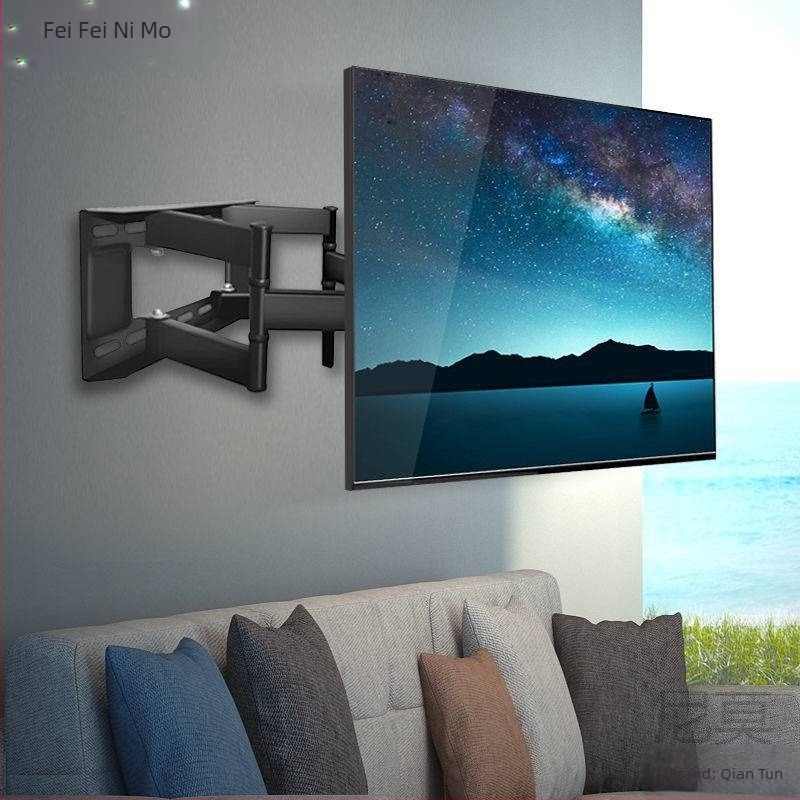 Qian Dun Suport de perete pentru LCD TV – braț telescopic cu înclinare de 90°, reglare manuală