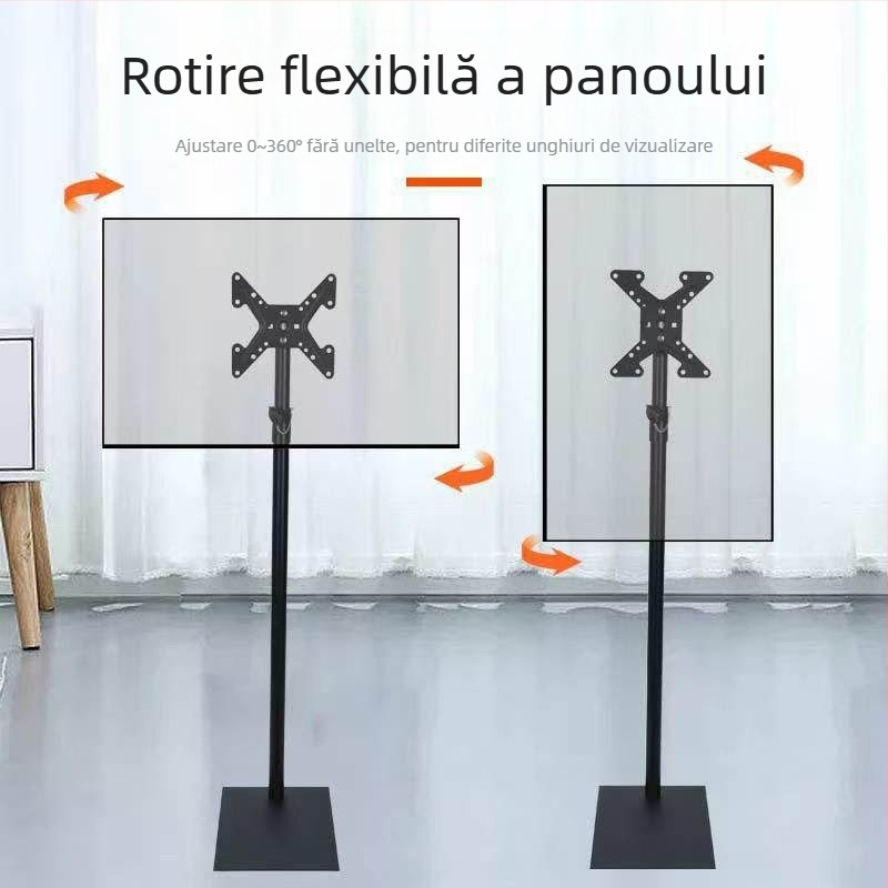 Suport de podea mobil pentru LCD TV/monitor cu montură verticală rotativă