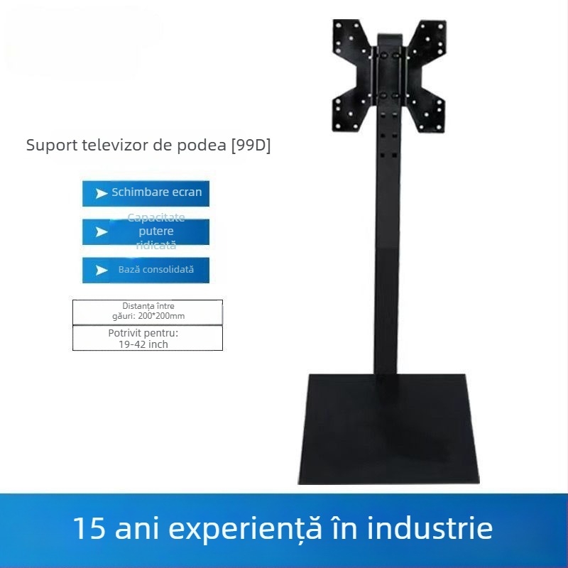 Suport de podea mobil pentru LCD TV/monitor cu montură verticală rotativă