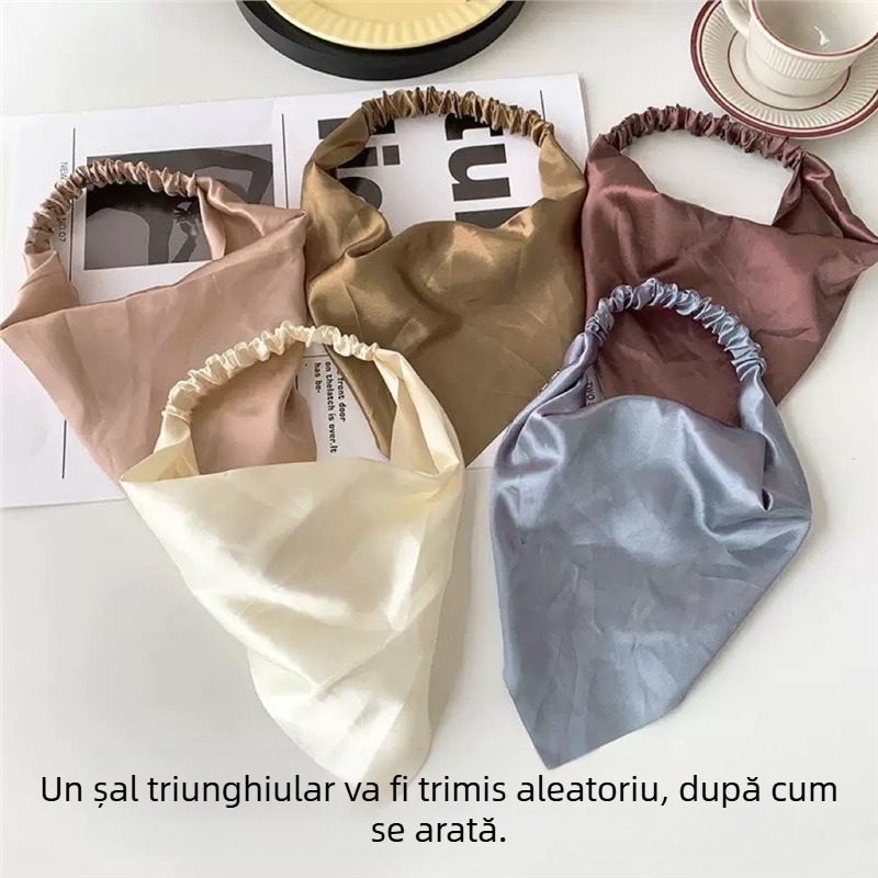 Șal triunghiular din fleece, stil coreean, tricotat warp-knitting pentru femei