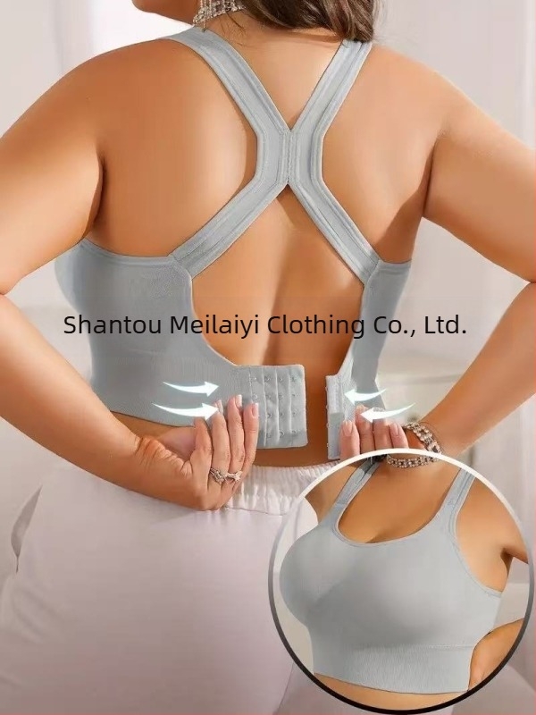 Meilaiyi 8680 Sutien sport fără cusături – cupă completă, push-up, închidere cu patru rânduri de cârlige, material nylon cu căptușeală Spandex