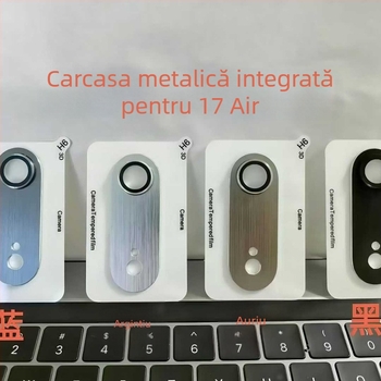 Protecție pentru lentila camerei pentru iPhone 16 Pro Max – sticlă temperată, film pentru lentile, antibacterian, rezistent la căderi, acoperire completă