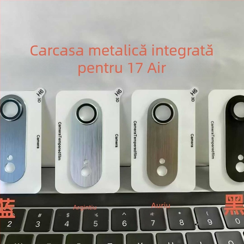 Protecție pentru lentila camerei pentru iPhone 16 Pro Max – sticlă temperată, film pentru lentile, antibacterian, rezistent la căderi, acoperire completă