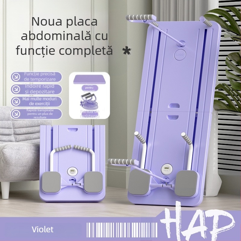 Roată abdominală și placă Pilates – echipament de fitness pentru acasă, pliabil, model plt, 4800 g, set de 4 bucăți