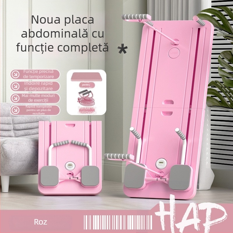 Roată abdominală și placă Pilates – echipament de fitness pentru acasă, pliabil, model plt, 4800 g, set de 4 bucăți