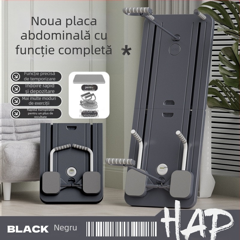 Roată abdominală și placă Pilates – echipament de fitness pentru acasă, pliabil, model plt, 4800 g, set de 4 bucăți