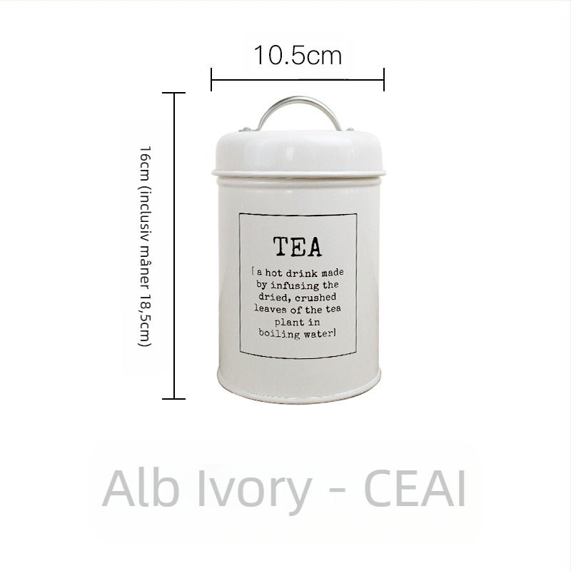 Recipient metalic rotund sigilat cu inel de etanșare, pentru lapte praf, cafea, ceai, bomboane și pudră pentru mască facială; capacitate sub 300 ml