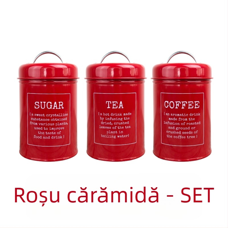 Recipient metalic rotund sigilat cu inel de etanșare, pentru lapte praf, cafea, ceai, bomboane și pudră pentru mască facială; capacitate sub 300 ml