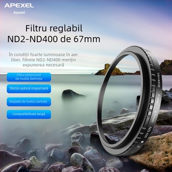 Filtru APEXEL pentru telefon mobil cu ND reglabil și CPL – ND2-32/2-400, Polarizator, Filtru APL