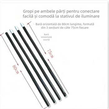 Cadru de fundal 2.8×3 m, cu clips din plastic de 4 inch; Material: aliaj de aluminiu, plastic, fier.
