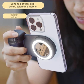 Lumină selfie pentru telefon cu asistent Bluetooth de filmare, BBC-9, Lumină de umplere pentru fotografie, Temperatură de culoare duală, 5V, sub 10W