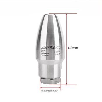 Xiong Wei duză de spălare cu presiune înaltă, lotus rotativ din oțel inoxidabil, nucleu ceramic (Medium: apă; Temperatura maximă: 90°C; Material: oțel inoxidabil)