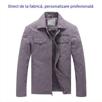 Jachetă din bumbac în stil coreean, croială lejeră pentru iarnă, fermoar frontal, căptușeală din bumbac