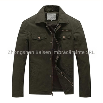 Jachetă din bumbac în stil coreean, croială lejeră pentru iarnă, fermoar frontal, căptușeală din bumbac