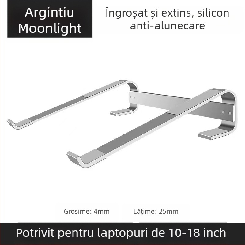 Suport pentru laptop din aliaj de aluminiu, reglaj înălțime, portabil, disipare a căldurii