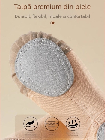 Pantofi de dans pentru băieți – ușori, antiderapant, rezistenți, respirabili; talpă MD; Brand Ballet Girl; Model M; pentru antrenament de dans, activități în grup, competiții, spectacole, studio