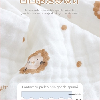 Prosop mic de față din bumbac pur, șervețel pentru saliva pentru bebeluți, potrivit pentru copii 3–8 ani