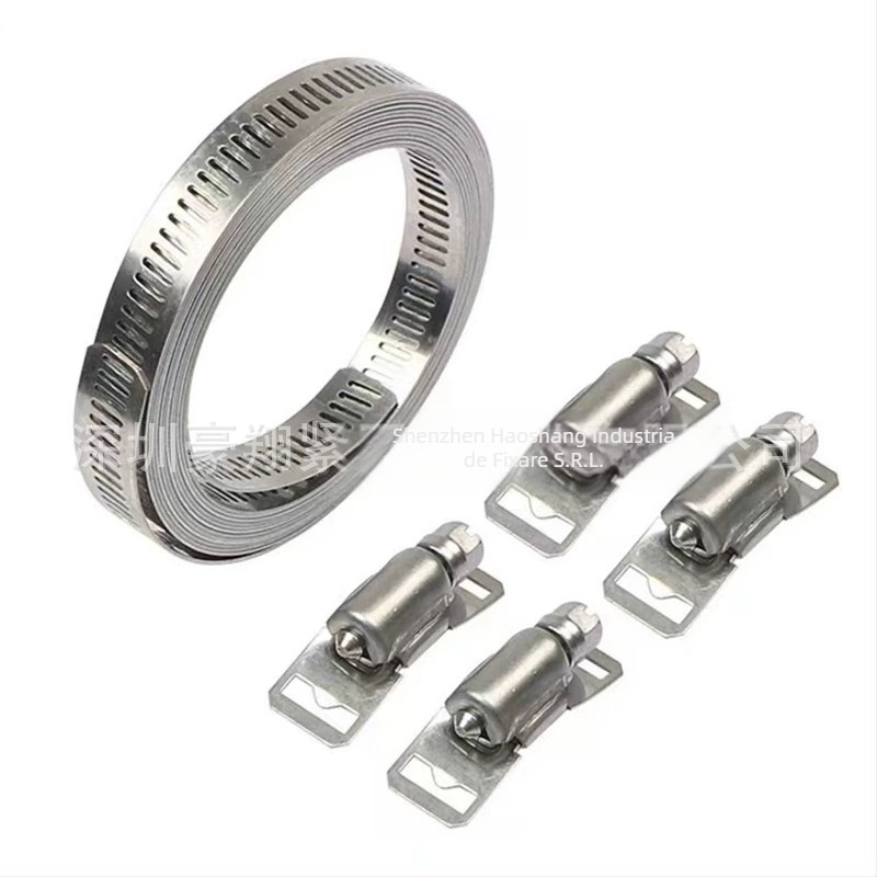 Colier DIY pentru furtun din oțel inoxidabil 304 — stil american, grosime 0,7, lățime bandă 13